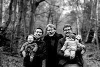 Winter family photoshoot Loughborough black and white-3