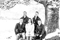 Winter family photoshoot Leicester black and white-13